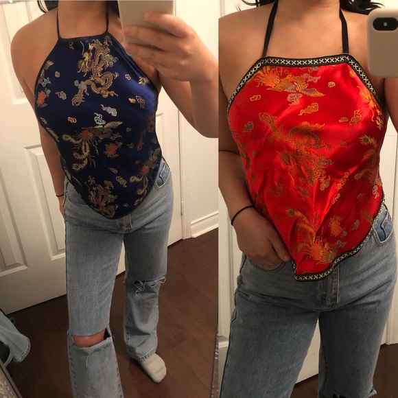 vintage japanese inspired tops - Picture 1 of 4